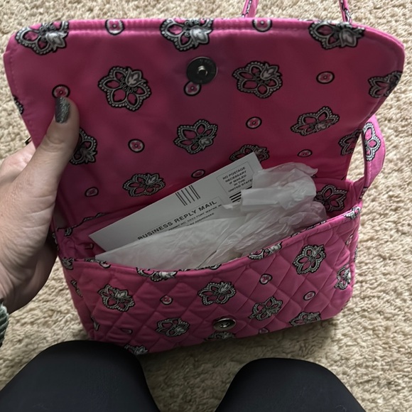 Vera Bradley Pink Floral Quilted Shoulder Bag - Picture 2 of 3